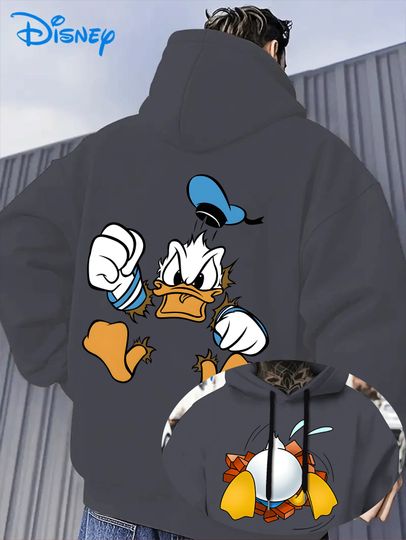 Discover Disney Donald Duck Men's Hoodie Autumn Winter Casual Unisex Pullover Sweatshirt Tracksuit Clothing Hoody OversizedStreetwear