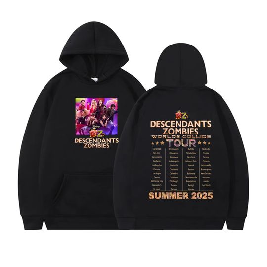 Discover Disney Descendants Zombies World Tour Hoodie Summer Music Festival 2025 Trip Sweatshirt Descendants Zombies Hoodie Men's Clothes