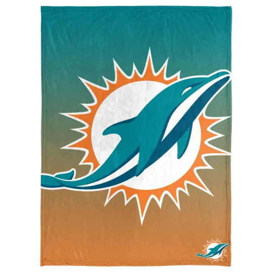 Discover football Miami Gradient Micro Throw Blanket, Christmas Gift