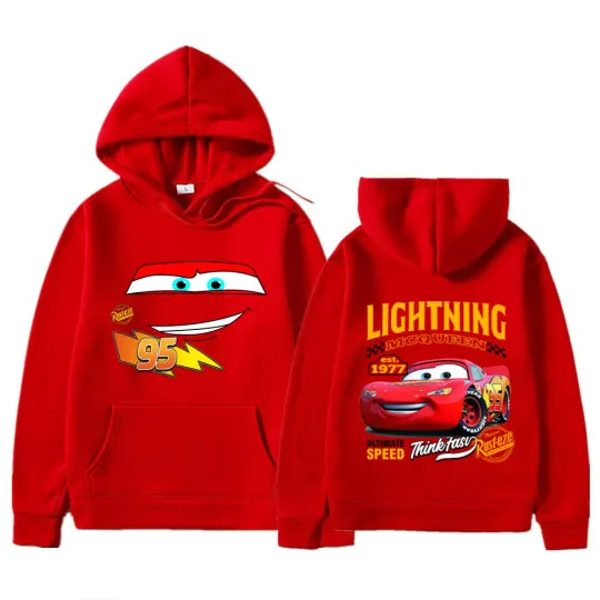 Discover Lightning Mcqueen Cars Men Pullover Tops Cartoon Anime Women Hoodie 2025 New Fashion Couple Gaming Sweater Clothing