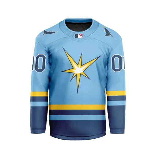 Discover Personalized Tampa Bay Rays Alternate Hockey Shirt Men's Fan Gear Christmas Gift