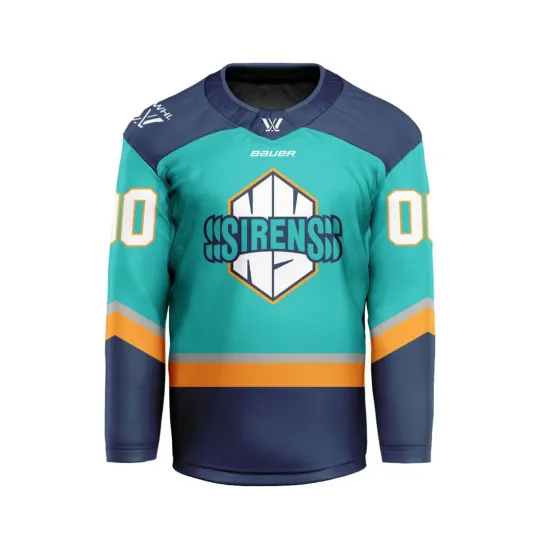 Discover Personalized New York Sirens Home V-shaped Hockey Shirt Men's Fan Gear