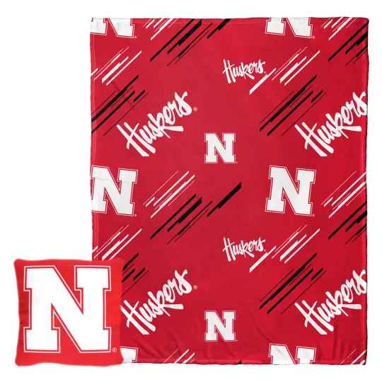 Discover Northwest NCAA Nebraska Cornhuskers Pillow & Silk Touch Throw Blanket Set