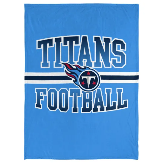 Discover FOCO football Tennessee Titans Stripe Micro Raschel Plush Throw Blanket, 45 x 60