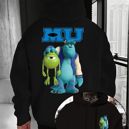 Discover Disney Men's Monsters University Sally and Mike Wasski Hoodies Autumn and Winter New Men's and Women's Casual Fashion Streetwear