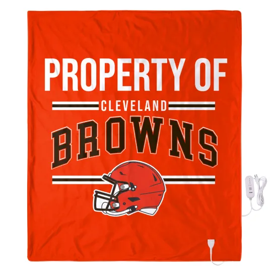 Discover football Cleveland Exclusive Heated Throw Blanket, Christmas Gift