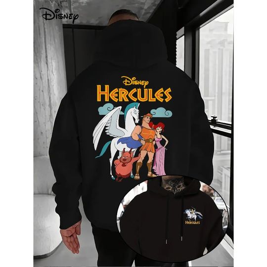 Discover Disney Men's Strongman Movie Hoodie Y2K Retro Men's Hoodie Autumn and Winter New Item Unisex Couple Casual Fashion Clothing