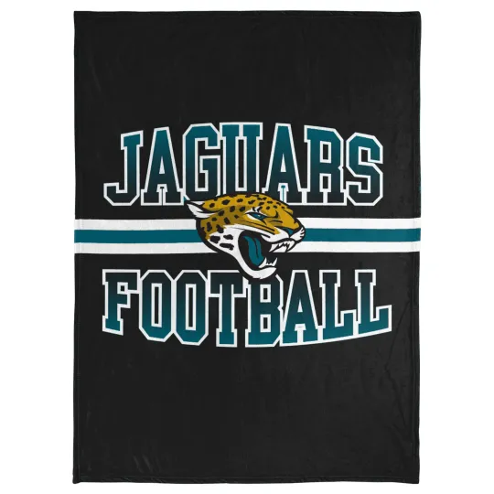 football Jacksonville Stripe Micro Raschel Plush Throw Blanket, Christmas Gift