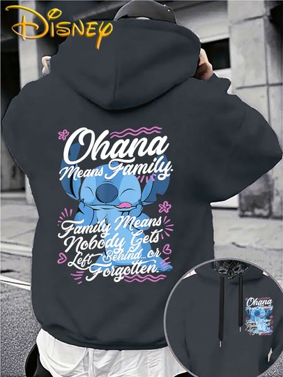 Discover Disney Stitch Men's Hoodie Autumn Winter Casual Unisex Pullover Sweatshirt Tracksuit Clothing Hoody Oversized Streetwear