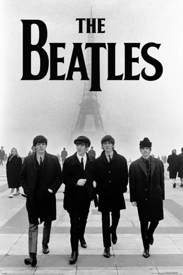 The Beatles Large Poster  Vertical Poster Eiffel Tower Premium Matte