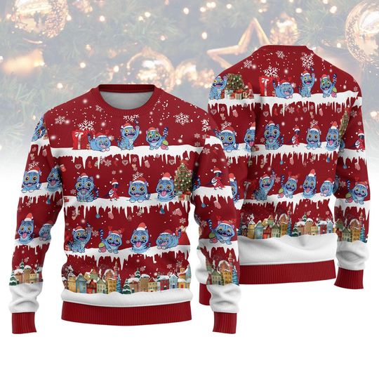 Derpy Tiger Ugly Christmas Sweater, Derpy Tiger Cosplay Xmas Sweater, Blue Tiger Costume, Sweater For Men, Christmas Xmas Sweater