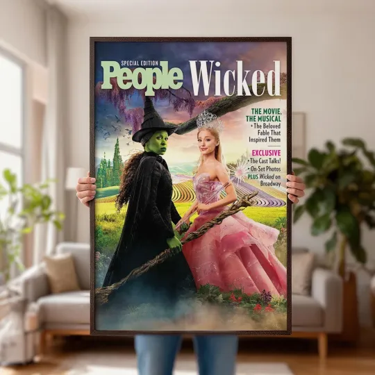 Discover Wicked Movie Poster Magazine Cover Style Musical Film Wall Art Home Decor