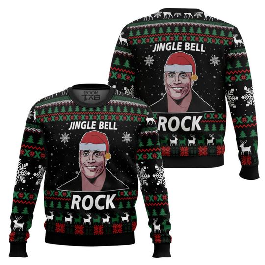 Discover The Rock Winter New Christmas Ugly Sweater 3D Printed Funny Creative Fashion Personality Humorous Holiday Atmosphere Dressing