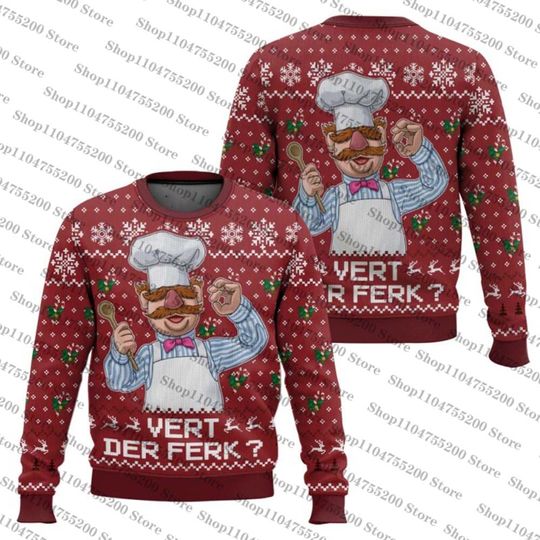 Discover Vert Der Ferk The Muppet Show Ugly Christmas Sweater Holiday Sweatshirt Men Women Pullover Xmas Santa 2026 New Hot Sale Top