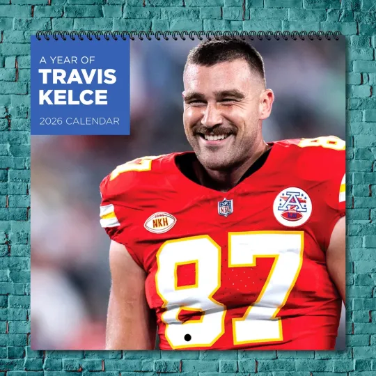 Discover Travis Kelce 2026 Wall Calendar, 12-Month Celebrity Photo Calendar