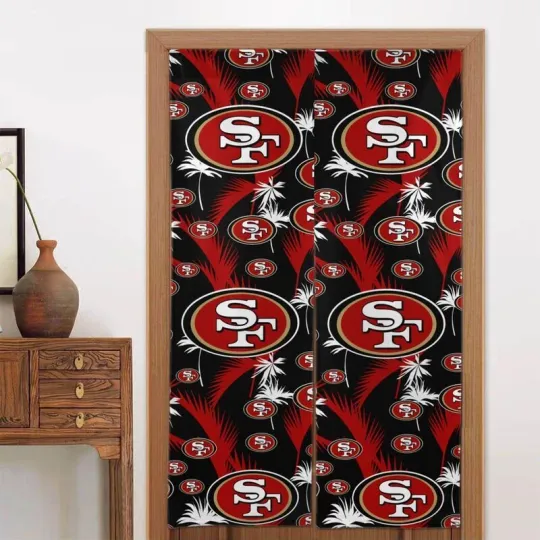 Discover San Francisco 49ers 2-piece Door Curtain 34x56in Hawaii Print Blackout Curtain