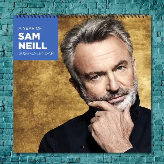Discover Sam Neill 2026 Wall Calendar, 12-Month Celebrity Photo Calendar