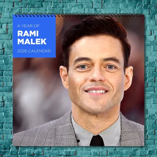 Discover Rami Malek 2026 Wall Calendar, 12-Month Celebrity Photo Gift for Fans