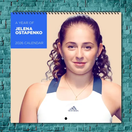 Discover Jelena Ostapenko 2026 Wall Calendar, 12-Month Tennis Star Gift for Fans