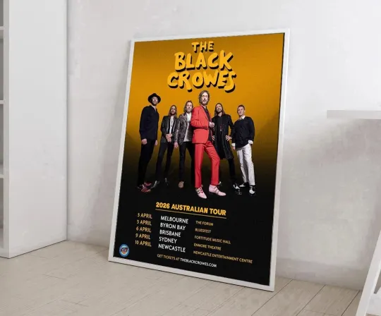 Discover The Black Crowes Australia 2026 Tour Poster