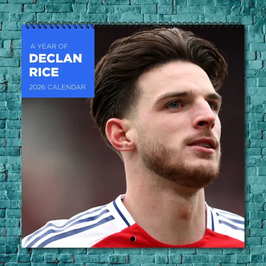 Discover Declan Rice 2026 Wall Calendar, 12-Month Celebrity Fan Gift for Collectors