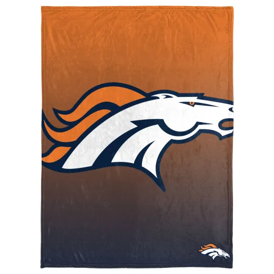 Discover football Denver Gradient Micro Raschel Throw Blanket, Christmas Gift