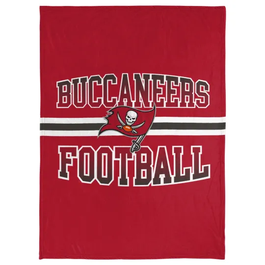 Discover football Tampa Bay Stripe Micro Raschel Plush Throw Blanket, 45 x 60