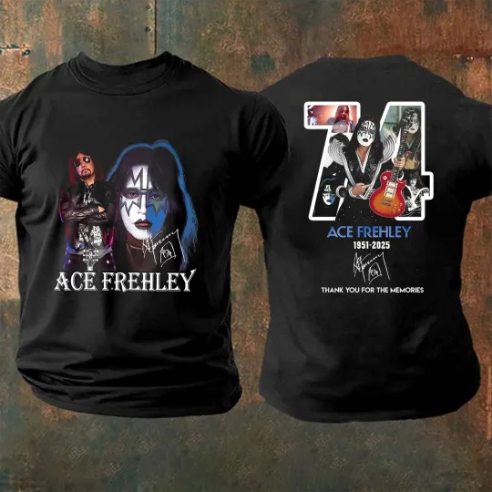 Frehley 1951-2025 T-Shirt, Ace Frehley 74th Anniversary T-Shirt