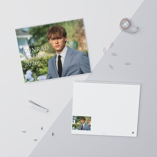 Conrad Fisher 2026 Wall Calendar, The Summer I Turned Pretty, Christopher Briney Gift, Cozy Wall Decor, Fan Art Calendar