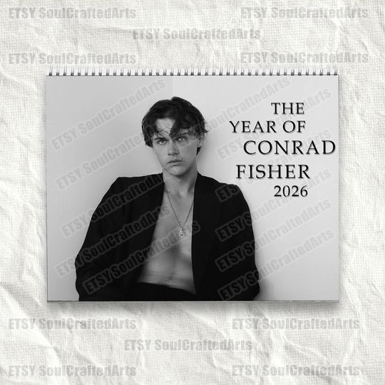 Conrad Fisher 2026 Calendar, The Summer I Turned Pretty Wall Calendar, Christopher Briney Gift, Cozy Wall Decor, Fan Art Calendar