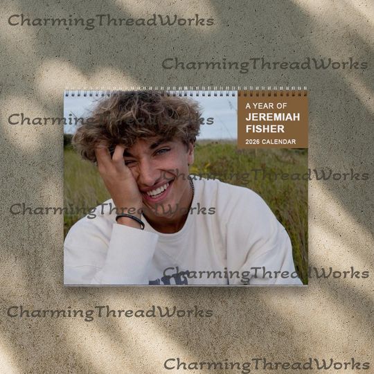 Discover Jeremiah Fisher 2026 Wall Calendar, TSITP Theme, Gift For Her, Gift for Fan, Celebrity Calendar | Funny Gift for Friend