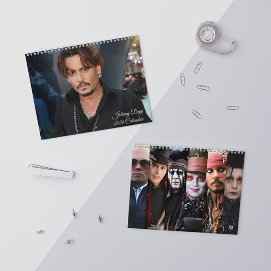 Discover Johnny Depp Wall Calendar (2026) - Pop Culture Decor, Monthly Planner