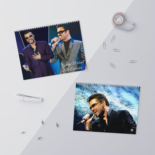 Discover George Michael 2026 Wall Calendar - Music Icon Monthly Planner for Fans, Retro Pop Art Hanging Decoration, Vintage Musician Gift Idea, Large