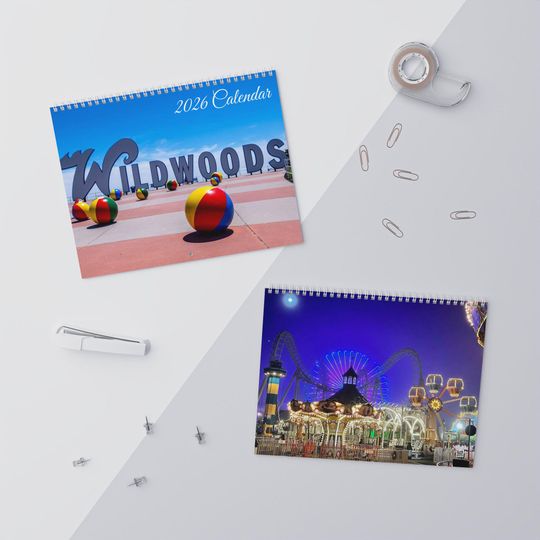 Discover WIldwood NJ Wall Calendar (2026) - NJ Shore Monthly Planner