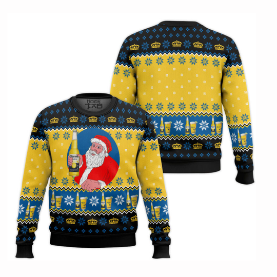 Discover 2025 Christmas ugly sweater,Beer Christmas snowflakes fashion funny festival creative Cartoon loose casual men's Clothes