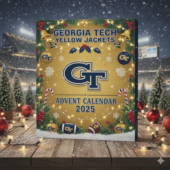 Discover Georgia Tech Yellow Jackets Advent Calendar 2025 | 24 Days of GT Icon & NCAA Football Ornaments | Tech Alumni Gift Set