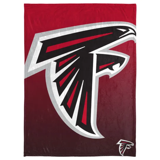 football Atlanta Gradient Micro Raschel Throw Blanket, Christmas Gift