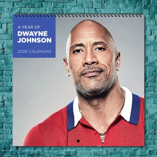 Discover Dwayne Johnson 2026 Wall Calendar, 12-Month Star Collection