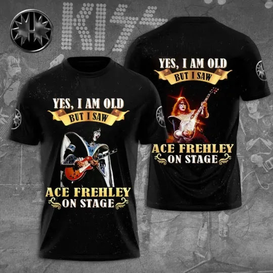Discover Ace Frehley 1951-2025 Yes, I Am Old But I Saw T-shirt 3D Apparel