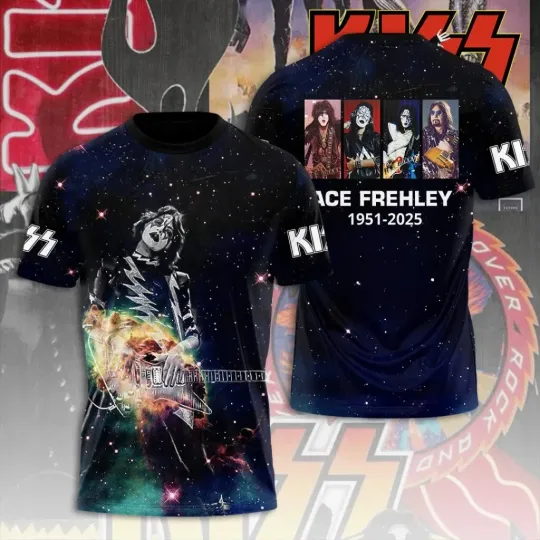 Discover Ace Frehley 1951-2025 T-shirt 3D Apparel