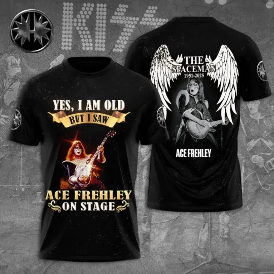 Discover Ace Frehley The Space Man 1951-2025 T-shirt 3D Apparel