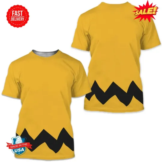 Discover Charlie Brownn Shirt, Adult Christmas Costume 3D Shirt