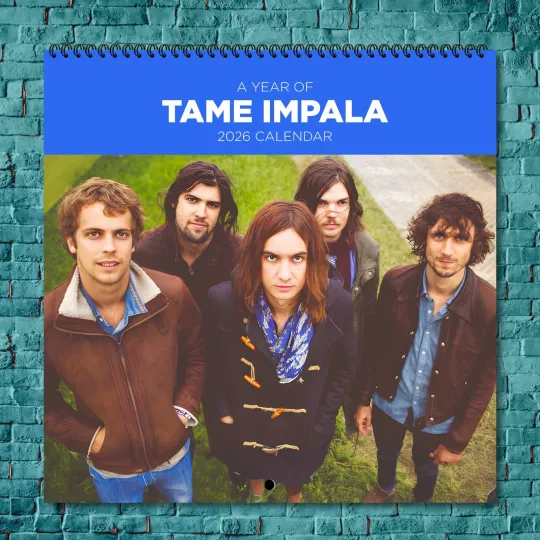 Discover Tame Impala 2026 Wall Calendar 12-Month Celebrity Photo Calendar