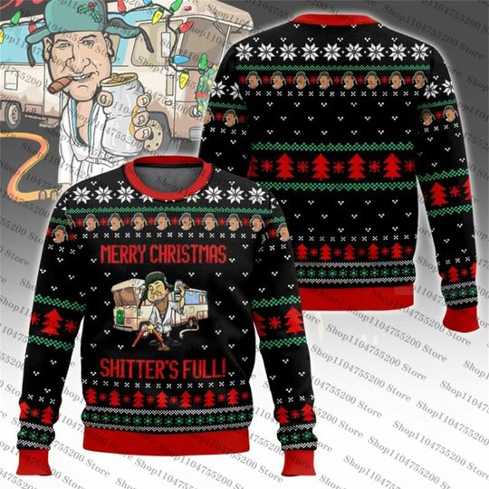 Cousin Eddie Ugly Christmas Sweater Holiday Sweatshirt Men Women Pullover Xmas Santa 2026New Hot Sale Top Round Neck Long Sleeve