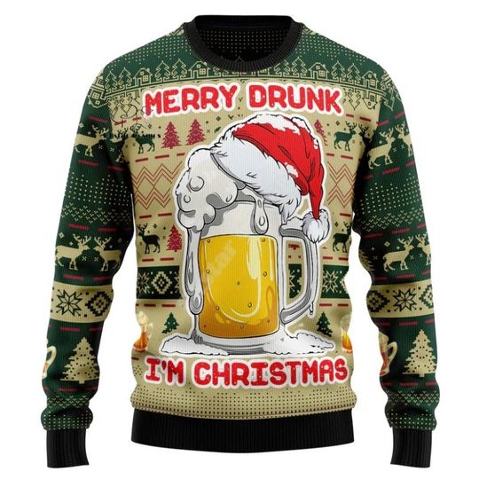 Discover High quality Christmas sweater 2026 new ugly and interesting Christmas elements men's sweater pullover with creative design sens
