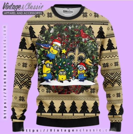 Discover Gold Black Football Team Yellow Crew Ugly Christmas Sweater
