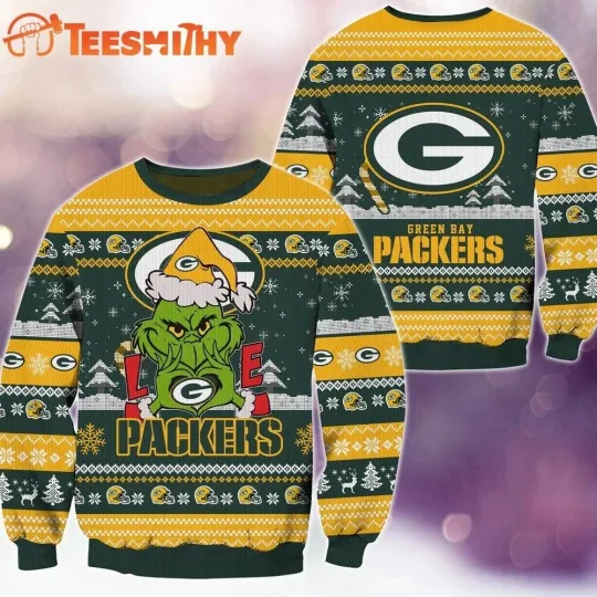 Discover Green Bay Packer football funny character Football Limited Ugly Christmas Sweater
