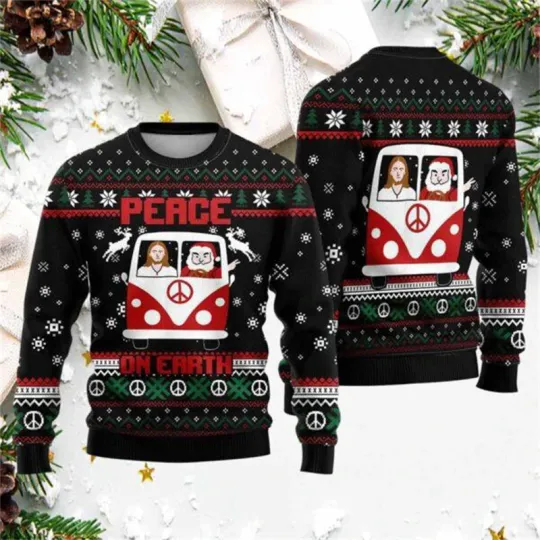 Discover Fashionable Santa Claus pattern ugly and cute Christmas men's sweater casual autumn and winter 3D printed loose breathable pullo