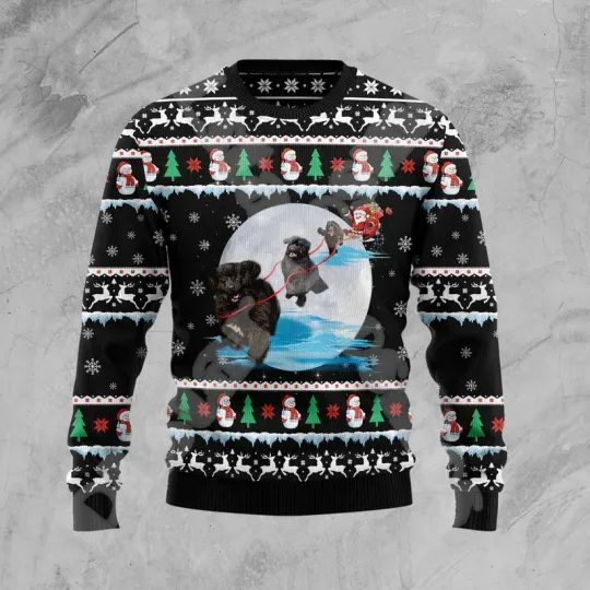 Discover Halloween Christmas Santa Claus Graffiti Vintage Retro Winter Ugly Sweater 3DPrint Harajuku Pullover Casual Funny Long Sleeves 0