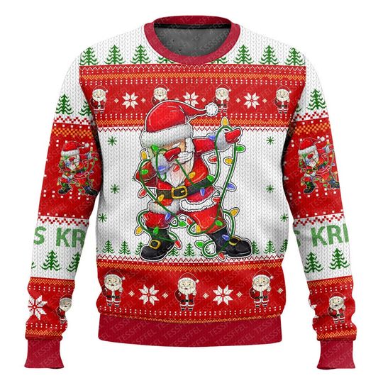 Discover Christmas Skull Santa Claus Pets Jesus Knitted Ugly Sweater 3DPrint Vintage Winter Casual Harajuku Pullover Retro Long Sleeves A